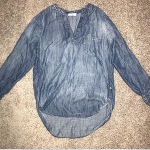 Soft denim oversizing pullover